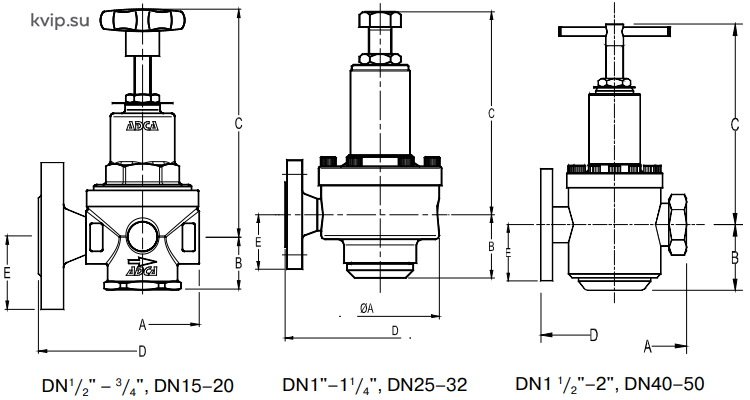 ADCA PRV30SS DN 15 - 50 Клапан редукционный для жидкостей, газов_Р1