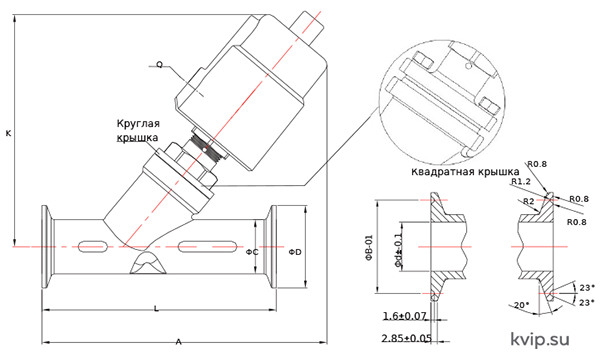ESG 100 пневматический угловой седельный клапан_Р5